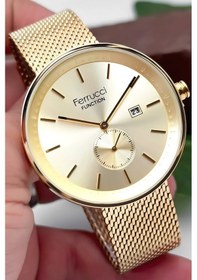 Resim Ferrucci 3atm Suya Dayanıklı Erkek Kol Saati, Çelik Kordon & Özel Tasarım, Gold Sdfer161 Gold 