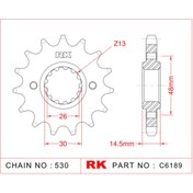 Resim RK Honda Cbr 1000 F Çelik Ön Dişli C6189-16 (1987-1991) 