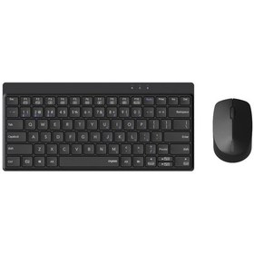 Resim Rapoo 8000gt 13385 Kablosuz Bluetooth Çok Modlu Türkçe Klavye Mouse Set Siyah Optik 
