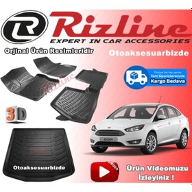 Resim Focus 4 3D Paspas+Bagaj Havuz Siyah Sedan 2015-2018 Arası Rizline 