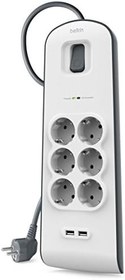 Resim Belkin Surge Plus 6'lı çoklu priz 
