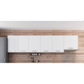 Resim Minar 300 Cm Mutfak Dolabı Beyaz 300-B5-Üst Modül Beyaz 