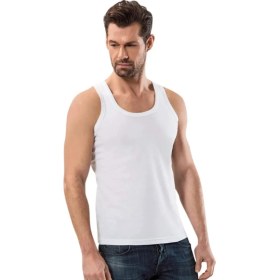 Resim Nemere Kalın Askılı Klasik Erkek Atlet Beyaz - 1151A 