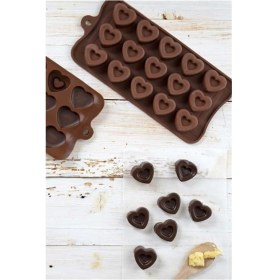 Resim Tekno Trust İçi Boş Kalp Silikon Çikolata Kalıbı 