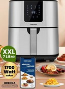 Resim Goldmaster Brenda GM-7484 7 L Inox Geniş Hazneli XXL Dokunmatik 8 Ön Ayarlı Airfryer Sıcak Hava Fritözü 