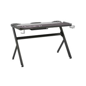 Resim Adore Mobilya Ryze Extreme Karbon Fiber RGB Oyuncu Masası - Siyah 120x60x76 CM 