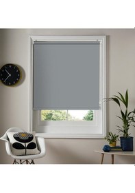 Resim Antrasit Gri Stor Perde Güneşlik Ms1420 Antrasit Gri 