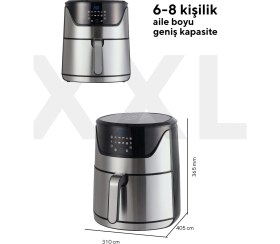 Resim Kumtel Inox Digital Fastfryer Yağsız Fritöz Airfryer 