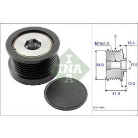 Resim INA 535025910 Alternator Kasnagi (Ford: 1.6Tdci Focus 04-12 C-Max 07-10 Fusion 04-12 Kuga 2.0Tdci 10-12 )( Fiat: 1.6D Egea 500L 68254601AA (WE615574) 
