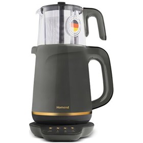 Resim Homend Royaltea 1762H 1800 W Konuşan 1.9 L Antrasit Çay Makinesi 