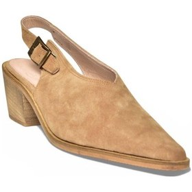Resim Fox Shoes Y654322202 Vizon Hakiki Deri Süet Kalın Alçak Topuklu Western Ayakkabı 
