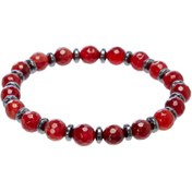 Resim Bordo Akik Erkek Bileklik - E1BLK0410473-F75 