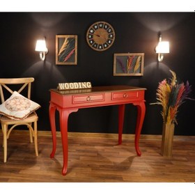 Resim Wooding 120 Cm Çekmeceli Masif Kırmızı Ceviz Dresuar (548588550) Kırmızı 