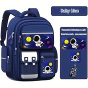 Resim Uzay Temalı Astronot ve Galaksi Desenli Sırt Çantası - Büyük Kapasiteli Okul Çantası, Çok Bölmeli, Yastıklı Omuz Askılı, Hafif Fermuarlı Sırt Çantası Gençler, Üniversite, Seyahat İçin - Lacivert Uzay Temalı Çanta, Güvenli Depolama, Pratik File Cebi, Sağlam Yapı, Öğrenci Malzemeleri, Karakter Baskılı, Dayanıklı Naylon, Açık Hava Tutkunları 