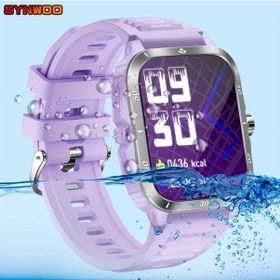 Resim Cloud011 Synwoo Mor Akıllı Saat: Egzersiz, Arama, Suya Dayanıklı, Spor Modu İphone/android Diğer 