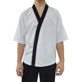 Resim Formteks Sushi Şef Kimono Ceketi Beyaz Siyah 