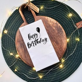 Resim Happy Birthday Yazılı Mottolu Kağıt Peçete 