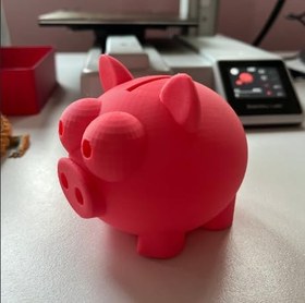 Resim Çocuklar İçin Eğlenceli Kumbara – Para Biriktirme ve Tasarruf Alışkanlığı - Piggy bank (gri) 
