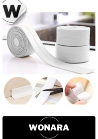 Resim Premium Su Geçirmez Sızdırmaz Yalıtım Küf Banyo Mutfak Lavabo Gri Kenar Şerit Bant 3.2m 1 Adet 