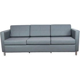 Resim Koltukstilim Jenna Antrasit Deri Üçlü Ofis Lobi Koltuğu Gri 