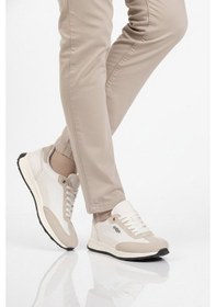 Resim Beyaz Bağcıklı Hafif Esnek Erkek Sneaker 584 M Beyaz 