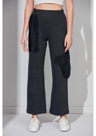 Resim Alexander Gardi Yüksek Bel Boru Paça Cepli Eşofman Altı (B22-12301) Siyah 