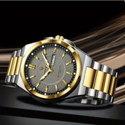 Resim Fastbuy Poedagar Erkek Lüks Kuartz Saati 896 Golden White Paslanmaz Çelik Kayış 3atm Su Geçirmez Altın Altın 