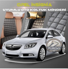 Resim Opel İnsignia Antrasit Tay Tüyü Cepli & Terletmez Sırtlı Oto Koltuk Minder Seti - Koruma Kılıfı Ön & Arka Set 