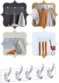 Resim HB LİFE Silikonlu 5'li 29*7 Şeffaf Güçlü Kendinden Yapışkanlı Kapı Duvar Askısı Ağır Yük Taşıma 