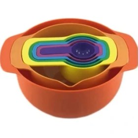 Resim Cozzoni 7 Parça Bowl & More Pasta Seti (Turuncu) 