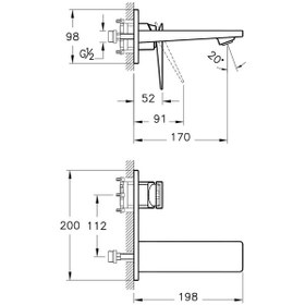 Resim Artema A42394 Brava Sıva Üstü Lavabo Bataryası Krom 