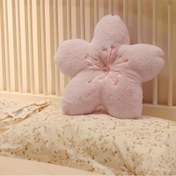 Resim Şık Kiraz Çiçeği Atkı Yastık, Nakışlı Çiçek Desenli Pembe Çiçekli Yastık, Polyester Kılıf & Polipropilen Dolgu, Elde Yıkanabilir, Ev & Fotoğraf Aksesuarları için Çok Amaçlı Dekoratif Yastık, Dekoratif Yastıklar 