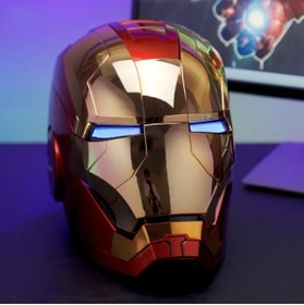 Resim hifu İronman Kaskı Demir Adam Marvel Robot Işıklı Konuşan Maske Akıllı Oyuncak Smart Toy 