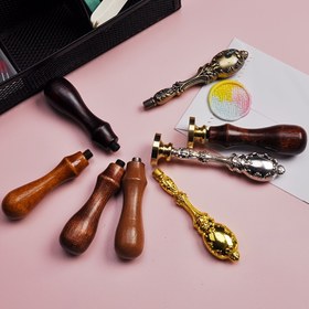 Resim Premium Ahşap Balmumu Mühür Damgası Sapı, 8mm Çap - Günlük Ofis Kullanımı İçin Mükemmel, Ateş Mührü 
