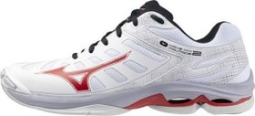 Resim Mizuno Wave Voltage 2 Unisex Voleybol Ayakkabısı Beyaz / Kırmızı 