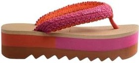 Resim Top High Chunky Boho Rust Kadın Parmak Arası Terlik 