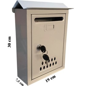 Resim Veta Metal Çatılı Posta Kutusu-GRİ 