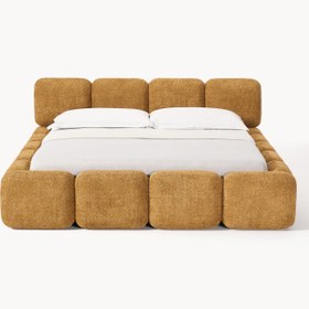 Resim Bom Çift Kişilik Karyola Hardal Teddy - 160x200 cm 
