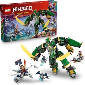 Resim LEGO® NINJAGO® Lloyd’un Jet Robotu 71845 - 9 Yaş ve Üzeri Çocuklar için 5 Minifigür ve Ejderha İçeren Yaratıcı Oyuncak Yapım Seti (1112P) 
