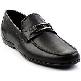 Resim Bambi Siyah Hakiki Deri Erkek Loafer Ayakkabı E01757716103 Siyah 