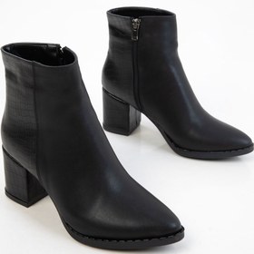 Resim SOHO Siyah-Siyah Kroko Kadın Bot & Bootie 16560 
