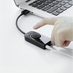 Resim Ugreen USB Harici Stereo Ses Kartı 15cm, Siyah, 40964 