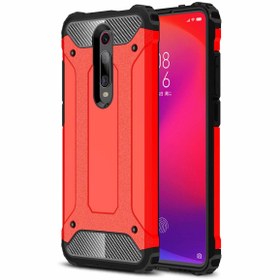 Resim Microsonic Xiaomi Mi 9T Kılıf Rugged Armor Kırmızı 