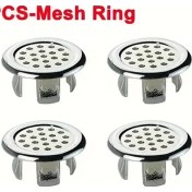 Resim Hightower 4 Adet Lavabo Taşma Kapağı Seramik Banyo Aksesuarı Mutfak Lavabo Dekoratif Yuvarlak Kapak 