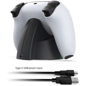 Resim Ps5 Kol Şarj Edici Stand Dock Led Işıklı Göstergeli Kol Şarjı Tp5 
