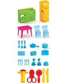 Resim Mutfak Oyun Hamur Seti 280 Gr. - Oyun Hamuru Seti - Hamur Setleri - Mutfak Hamur Seti Renkli 