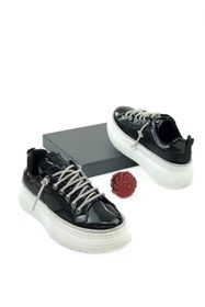 Resim Prego (Park Moda) Taş Biye Bağcıklı Günlük Kadın Spor Ayakkabı SİYAH 