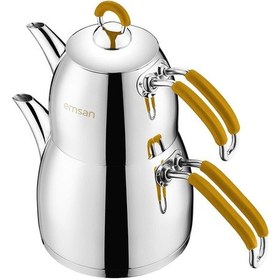 Resim Emsan Mina Midi Çaydanlık Takımı Sarı 0.75-2.0lt Sarı 