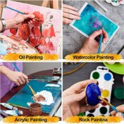 Resim 10 adet Plastik Saplı Yağlı Boya Fırça Seti - Canlı Renkler, Dayanıklı ve Temizlemesi Kolay, Su Boyası ve Gouache Sanat için İdeal, 10 Fırça Seti Çeşitli Renklerde, Başlangıç ve Profesyonel Sanatçılar için Mükemmel, Sanat Malzemeleri | Canlı Fırça Seti | Dayanıklı Fırçalar, Yağlı Boya Malzemeleri, Sanat Fırçası, Renk, Su Boyası, Çizim Fırçaları 
