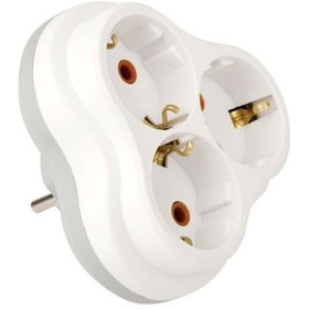 Resim Axe Tools 3'lü Golyat (yonca Tip) Topraklı Fiş Priz 